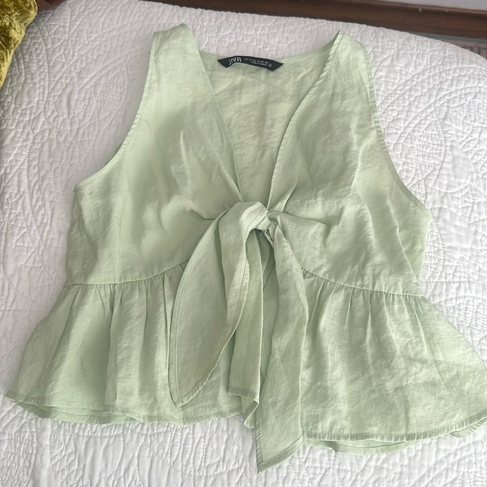 Zara Green Blouse